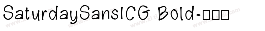 SaturdaySansICG Bold字体转换